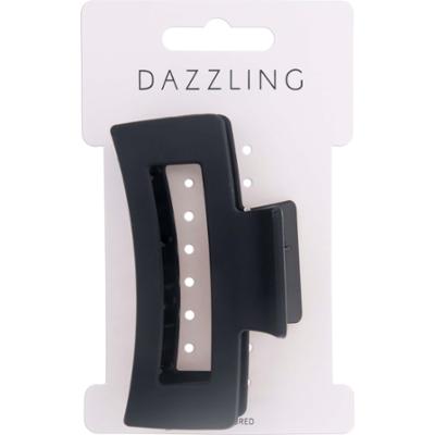 Dazzling Hair Clip Square 8,5 cm Black
