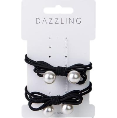Dazzling Hår 2-pack rosett svart