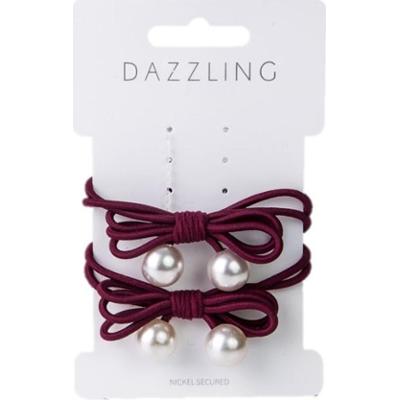 Dazzling Hår 2-pack rosett vinröd