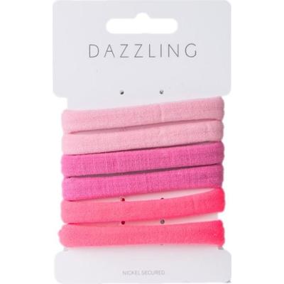 Dazzling Hår 6-pack rosa hårsnoddar