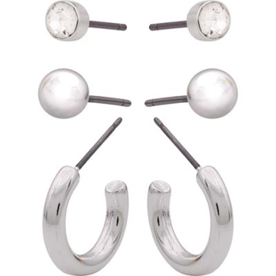 Dazzling J14 3 Pack Beads And Hoop Silver