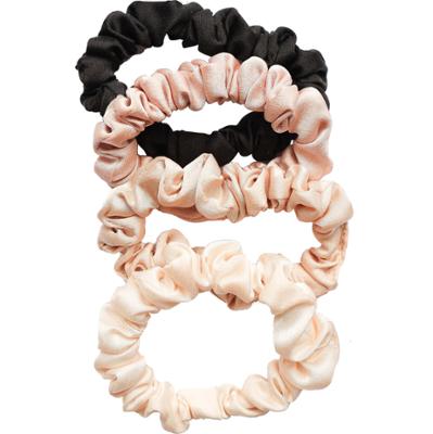 Dazzling Scrunchies 4 pcs Black/Beige