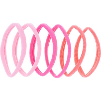 Dazzling Soft Hair Ties 6 pcs Pink
