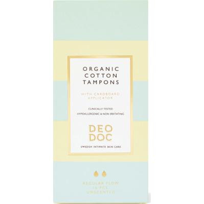 DeoDoc Organic Cotton Tampons Regular Flow 16 Pcs M