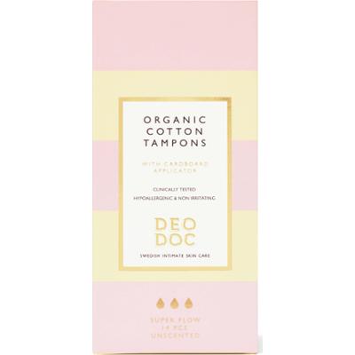 DeoDoc Organic Cotton Tampons Super Flow 14 Pcs L