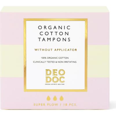 DeoDoc Cotton Tampons Without Applicator Super L