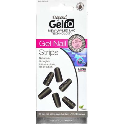 Depend Gel iQ Gel Nail Strips Black Mesh Cat Eye