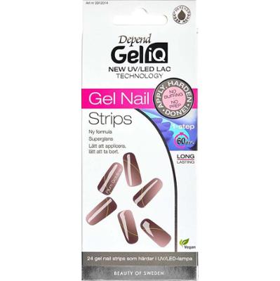 Depend Gel iQ Gel Nail Strips Plum Goldline