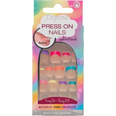 Depend Press On Nails Colourful French