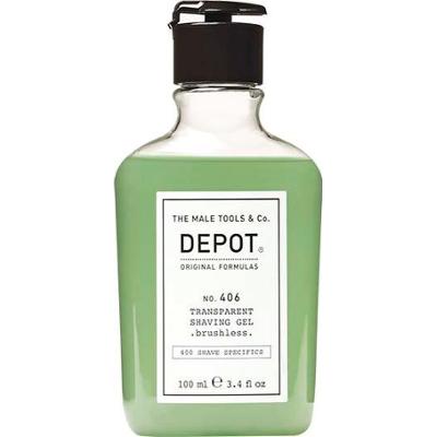 DEPOT MALE TOOLS No. 406 Transparent Shaving Gel Brushless  100 ml