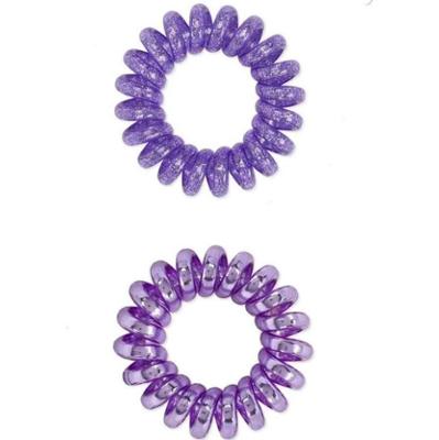 Dessata no-pulling hårsnoddar Glitter + metal lila