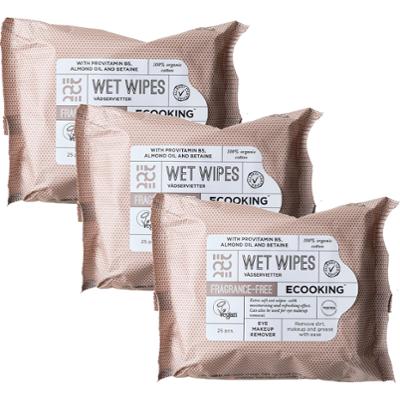 ECOOKING Wet Wipes Fragrance Free 25 pcs x 3