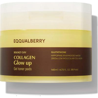 Eqqualberry Collagen Glow Up Gel Toner Pads 140 ml