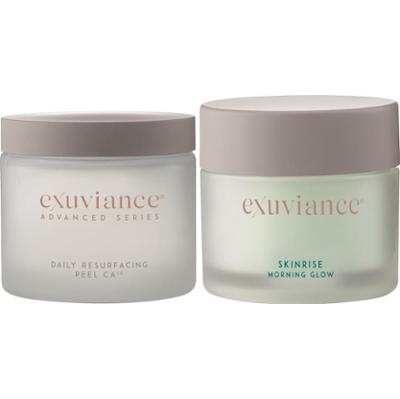 Exuviance Glow Booster Bundle - Zestaw płatki peelingujące i płatki na