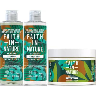 Faith In Nature Bundle Coconut Shampoo 400 ml & Conditioner 400 ml & H