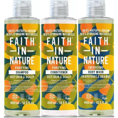 Faith In Nature Bundle Grapefruit & Orange Shampoo 400 ml & Conditione