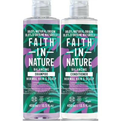 Faith In Nature Bundle Lavender & Geranium Shampoo 400 ml & Conditione