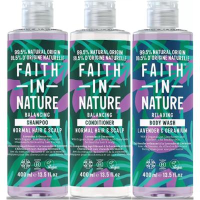 Faith In Nature Bundle Lavender & Geranium Shampoo 400 ml & Conditione