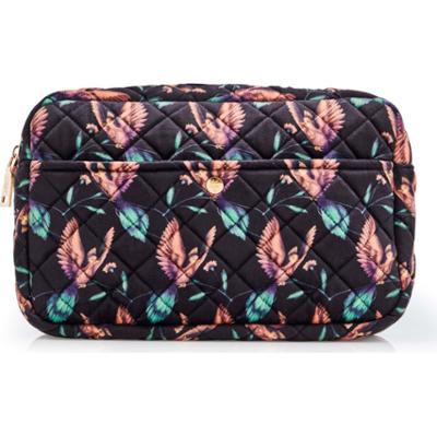 Fan Palm Black Hummingbird  Large Beauty Bag Large