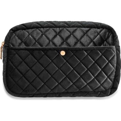 Fan Palm Black Velvet Large Beauty Bag Large
