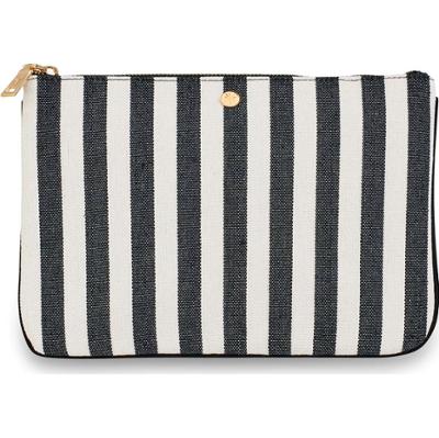 Fan Palm Cotton Stripe Clutch