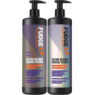 fudge Care Clean Blonde Damage Rewind Duo