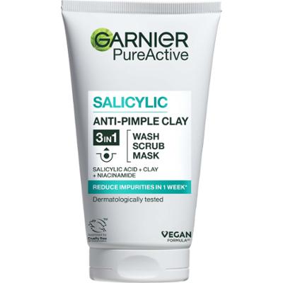 Garnier PureActive Salicylic In1 Anti-Pimple Clay Cleanser For Impure