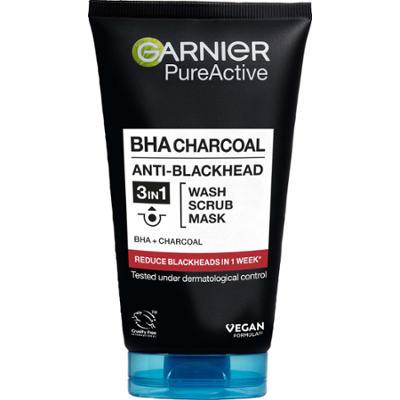 Garnier PureActive BHA Charcoal In1 Anti-Blackhead Cleanser For Impure