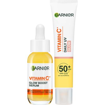 Garnier Vitamin C* Bundle Daily UV Glow Fluid SPF50+ 40 ml & Serum 30