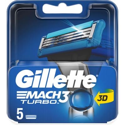 Gillette Mach3 Turbo Men’s Razor Blade Refills 5 szt.