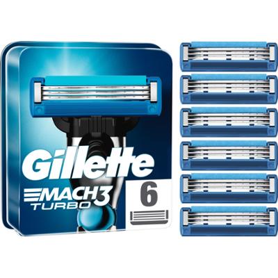 Gillette Mach3 Turbo Men’s Razor Blade Refills 6 szt.