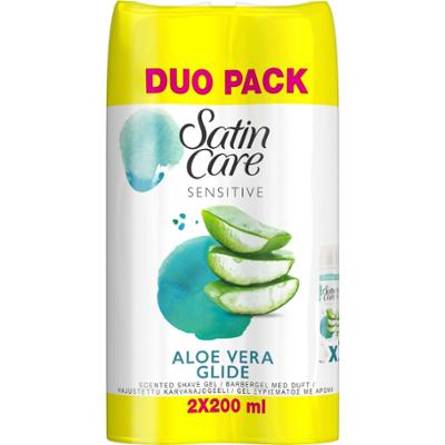 Gillette Venus Satin Care Shaving Gel Sensitive Aloe Vera Glide