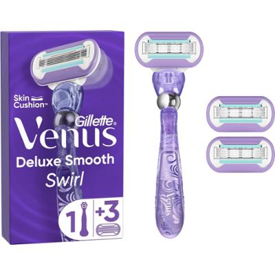 Gillette Venus Deluxe Smooth Swirl Razor 3 razor blade refills
