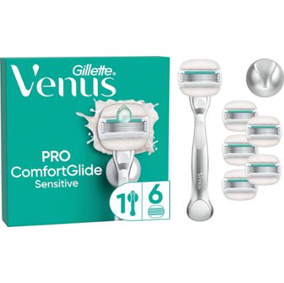 Gillette Venus Pro ComfortGlide Sensitive Razor & Holder 6 szt.