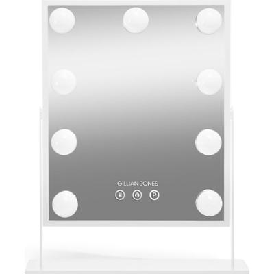 Gillian Jones Makeup Artist Mirror with 9 powerful LED bulbs White