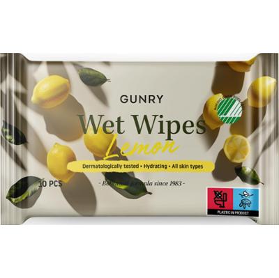 Gunry Wet Wipes Lemon 10 szt.