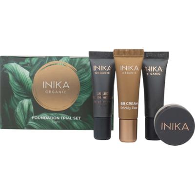 Inika Organic Foundation Trial Set - zestaw z bazą i podkładami Light