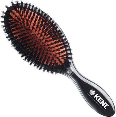 Kent Brushes Classic Shine Large Pure Black Bristle Hairbrush