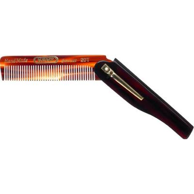 Kent Brushes Handmade Mens Folding Pocket Comb Fine