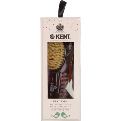 Kent Brushes Soft Natural Bristle Baby Brush and Comb Set