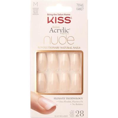 Kiss Salon Acrylic French Nude Revolutionary Natural Nails Medium Lela