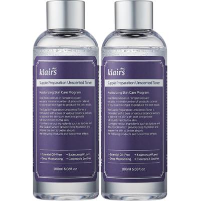 Klairs Supple Preparation Unscented Toner Duo 2x180 ml