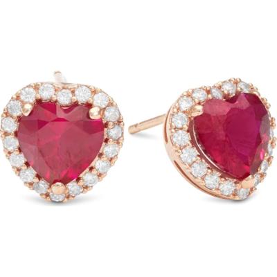 Lily and Rose Delphine stud earrings - Pink ruby  Pink ruby