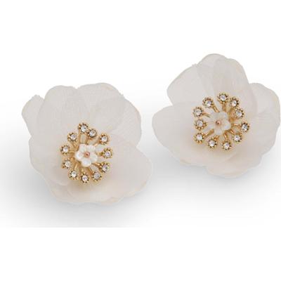 Lily and Rose Organza botanical earrings Ivory