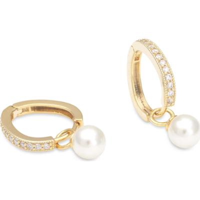 Lily and Rose Petite Kennedy hoops earrings - Ivory pearl (Gold)