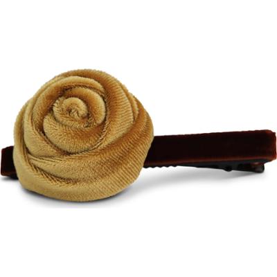 Lily and Rose Velvet rose hair pinn Amber / Fancy yellow
