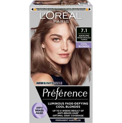 L'Oréal Paris Préférence Permanent Haircolor Cool Blondes 7,1 Iceland