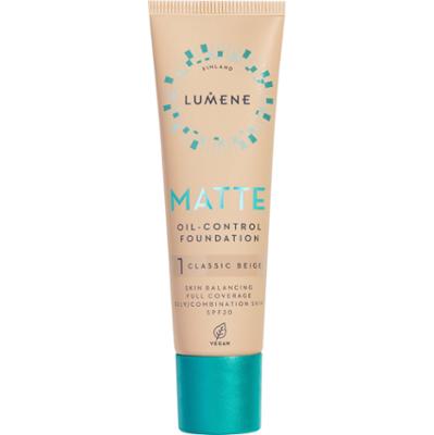 Lumene Matte Oil-Control Foundation SPF20 1 Classic Beige