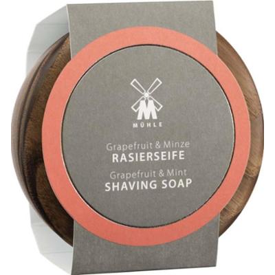 Mühle Grapefruit and Mint Wooden Bowl with Shaving Soap 65 g