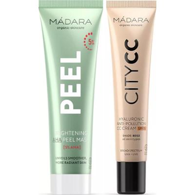 Mádara Bundle Brightening AHA Peel Mask 60ml & Anti-Pollution CC cream